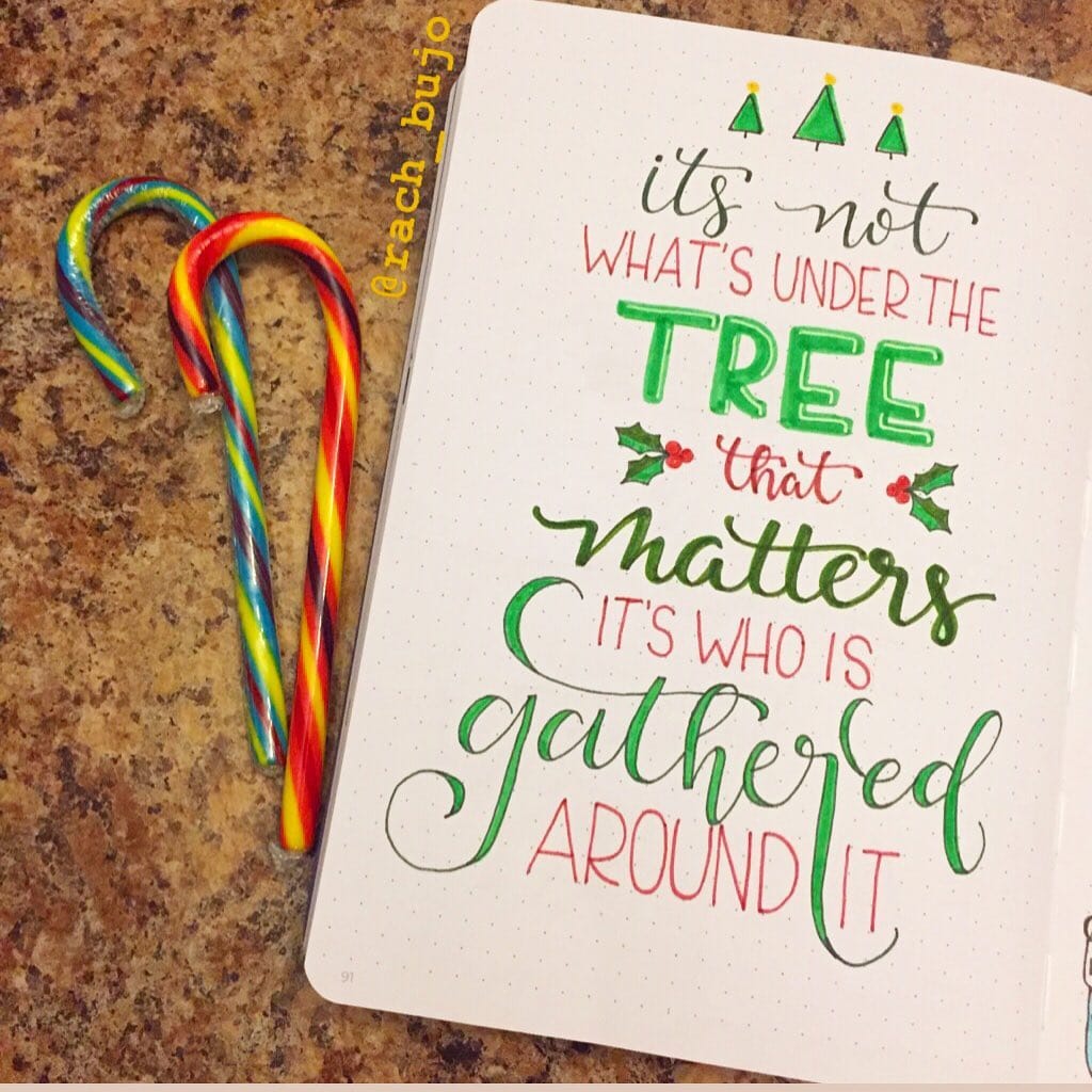 December Bullet Journal Christmas Quotes