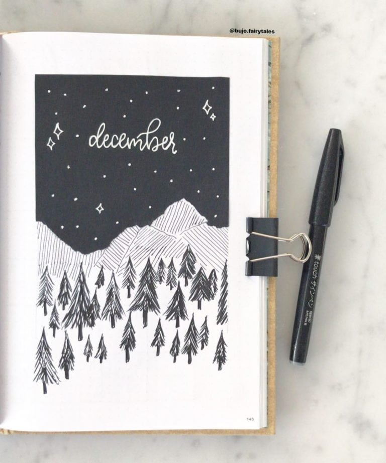 55+ Innovative Ideas For Your December Bullet Journal