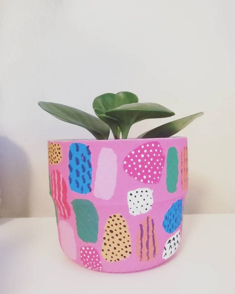 Painted Flower Pots Abstract Pattern 9