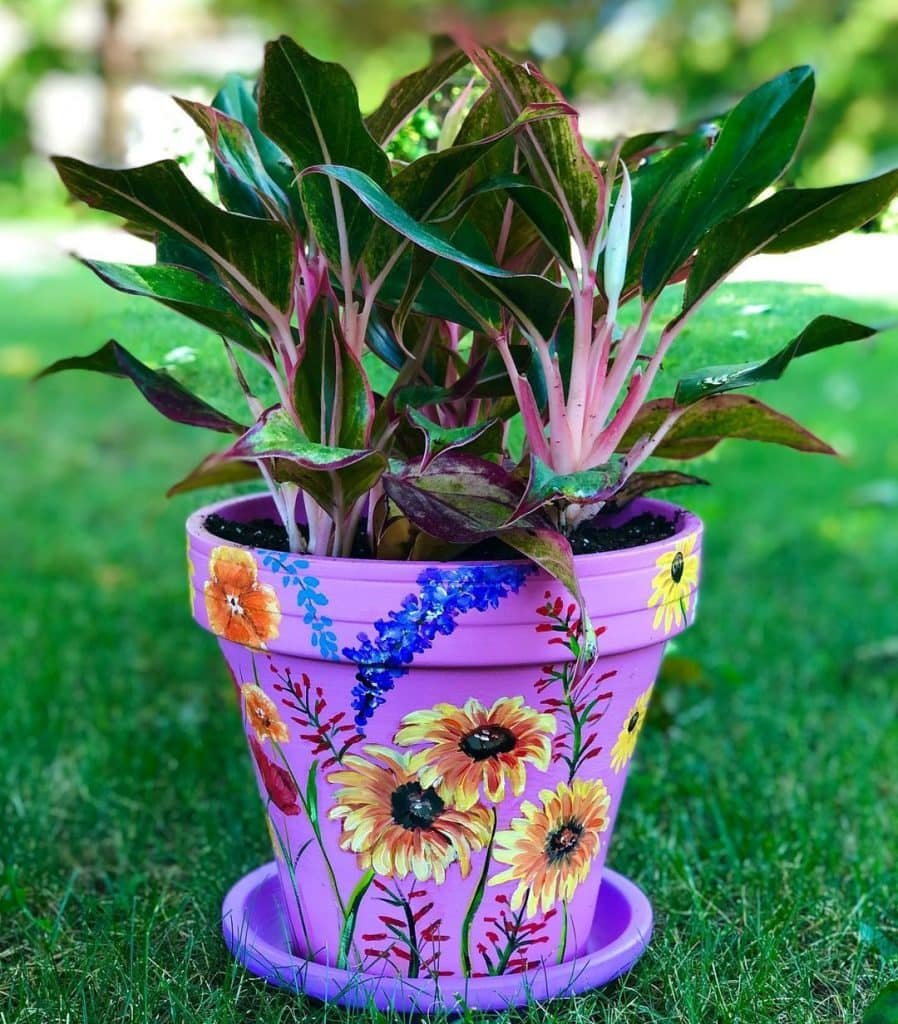 35 Aesthetic Cute Hand Painted Flower Pots For 2023