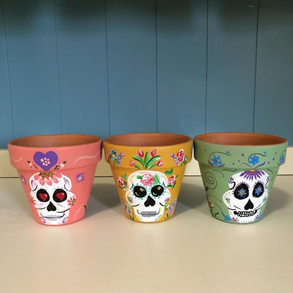 Graphic Hand-Painted Flower Pots - Lulu the Baker