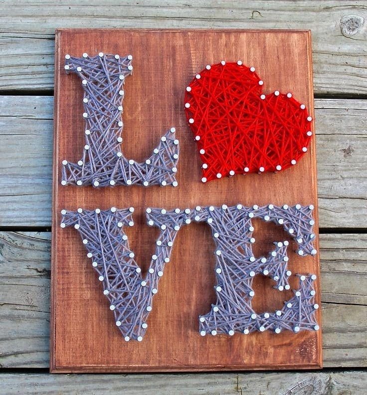 String Art Ideas Love 3