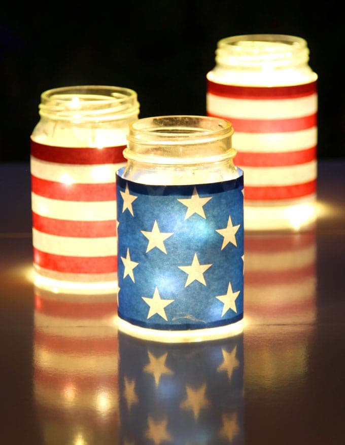 American -flag-mason-jar