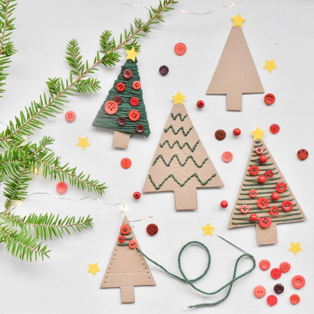 Cardboard Christmas Trees