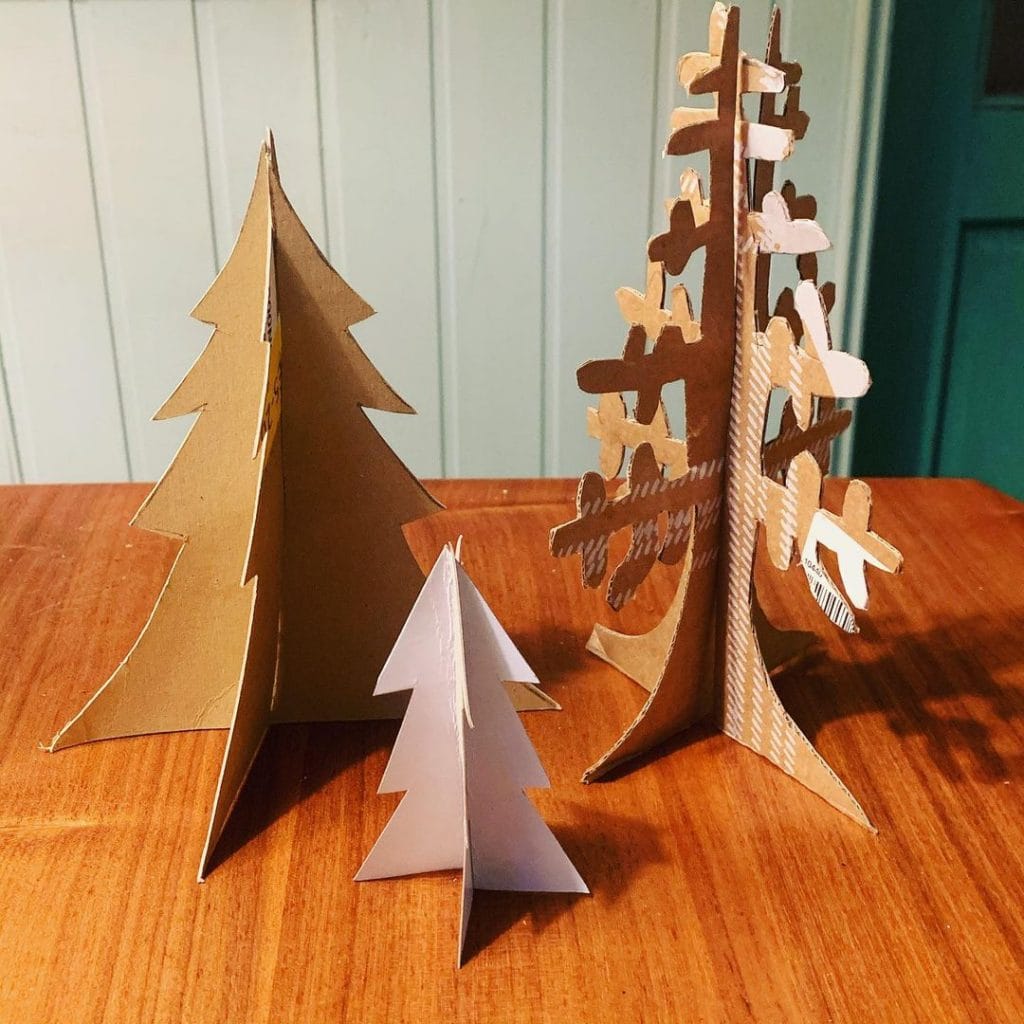 Cardboard Christmas Trees 2