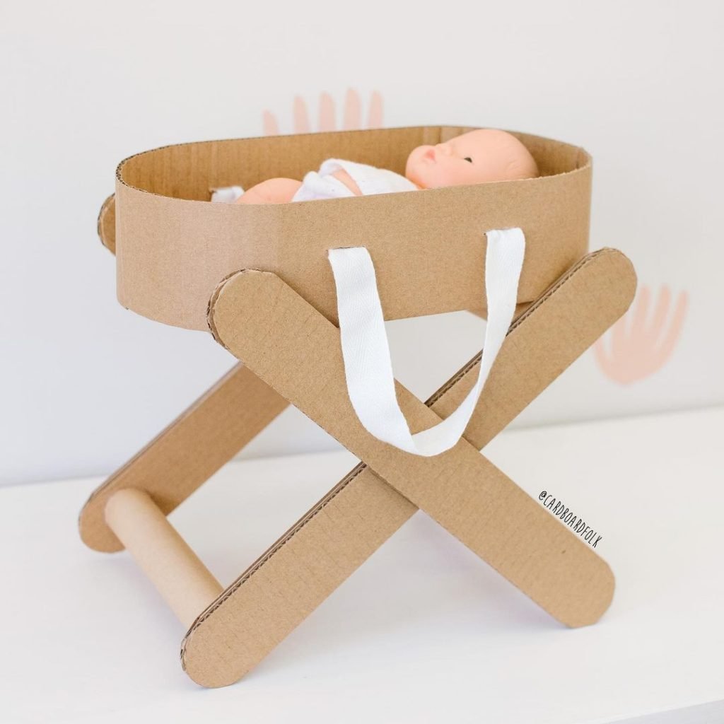 Doll Bassinet Cardboard Crafts