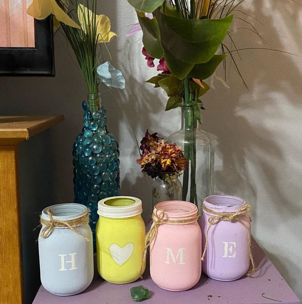 painted mason jar crafts