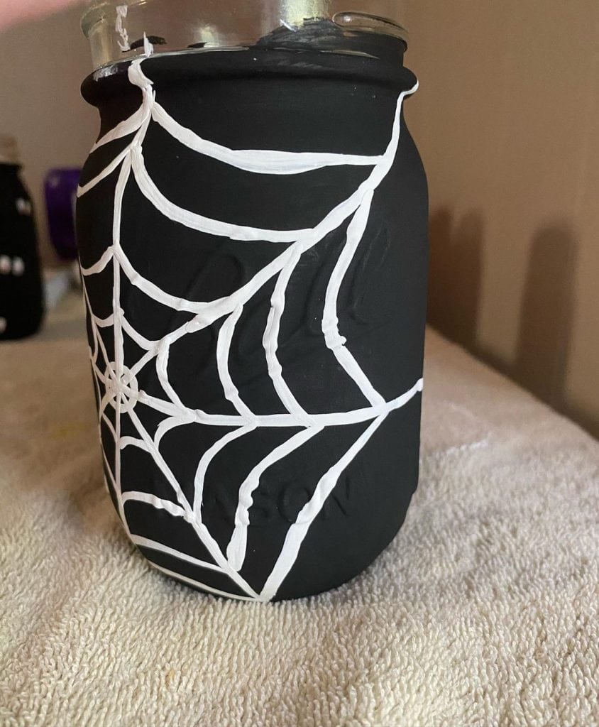 spider web mason jar crafts