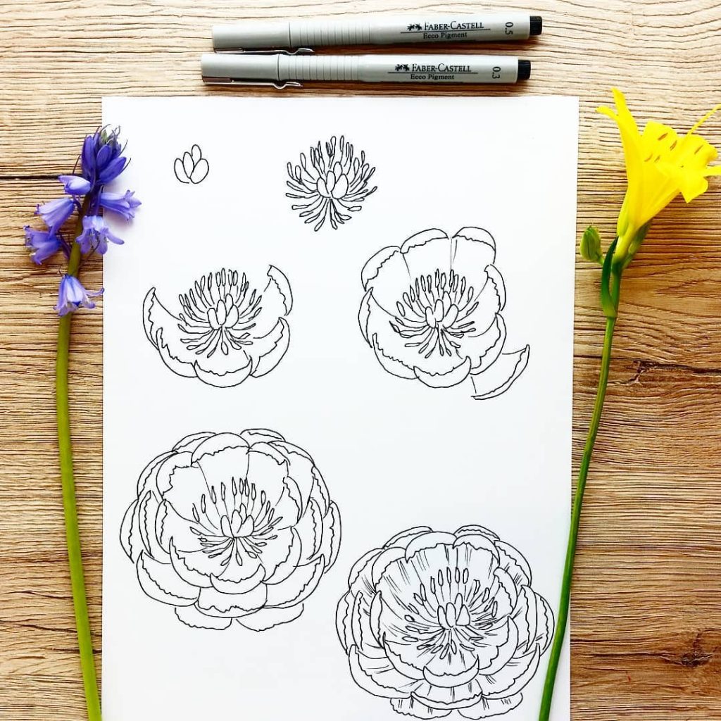 Flower Doodles Of Different Types Of Flowers 15