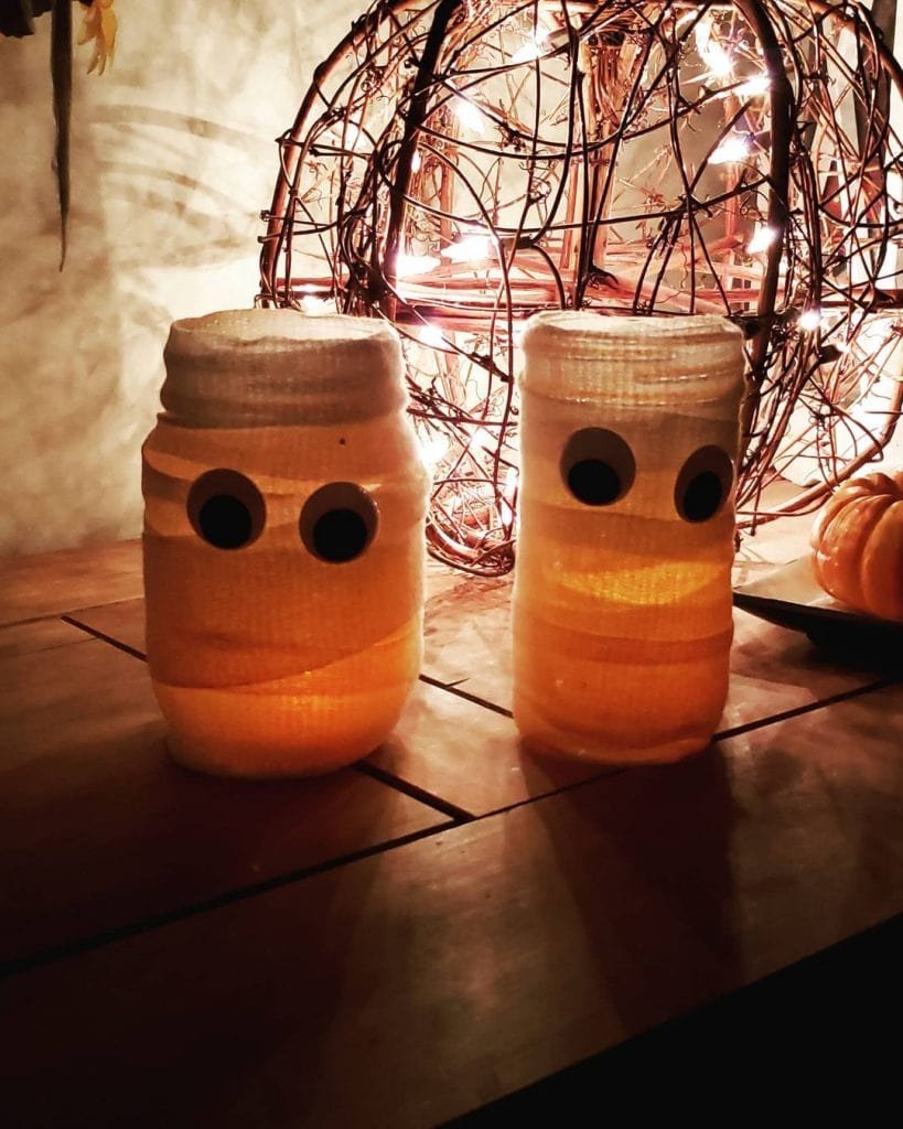 halloween mummy mason jar crafts