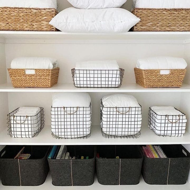 basket linen organisation iddas