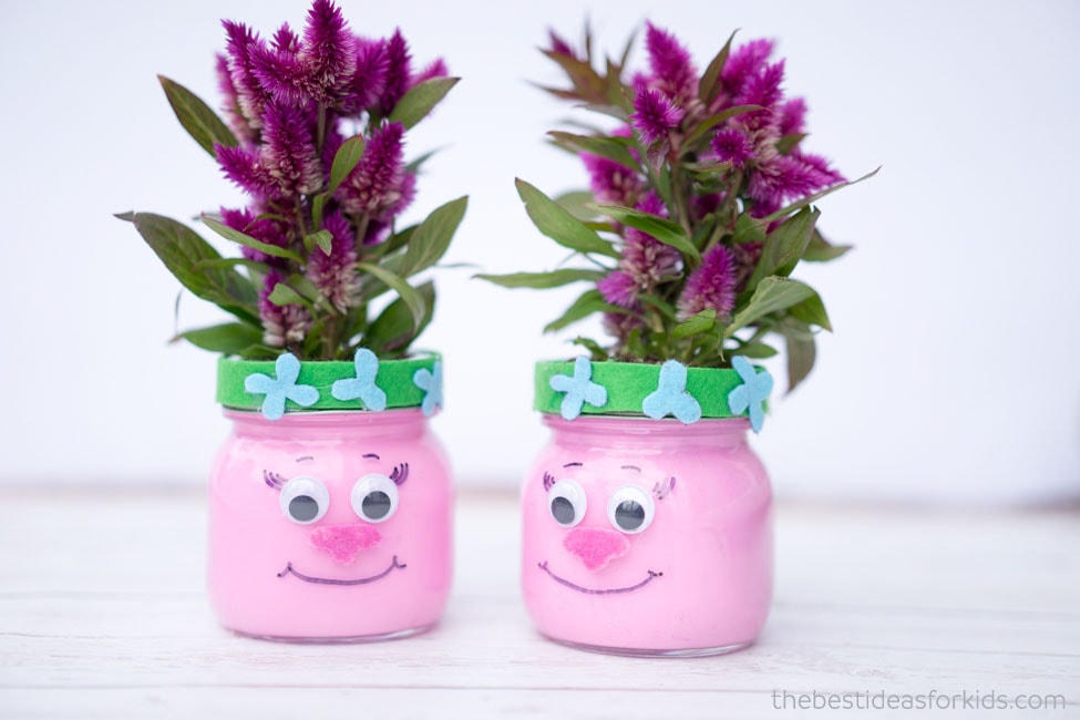 trolls mason jar crafts for kids