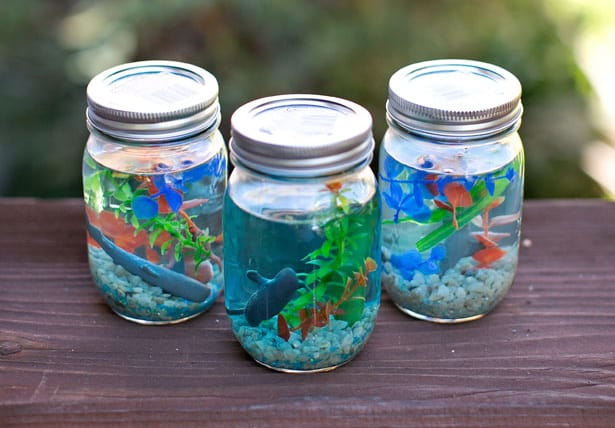 aquarium mason jar crafts for kids