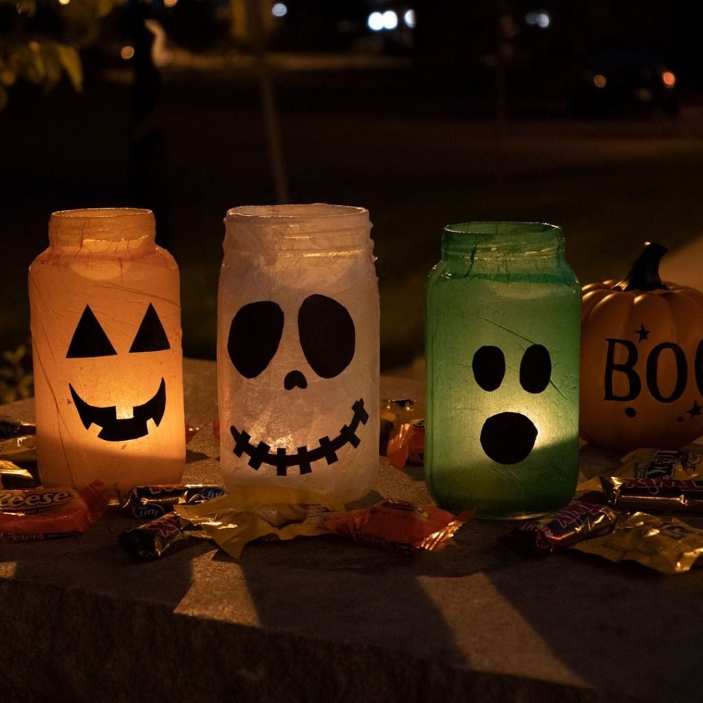 halloween lighting mason jar crafts