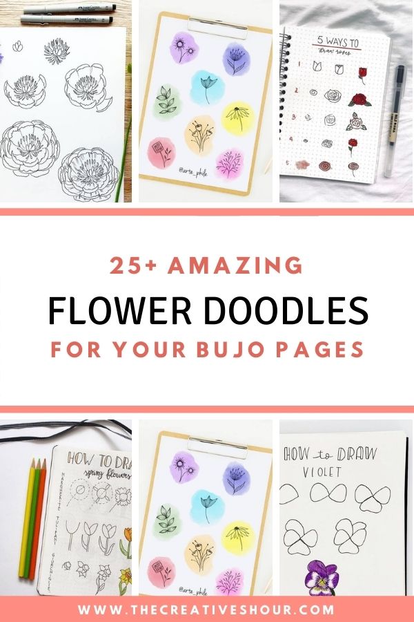 25+ Amazing Flower Doodles For Your Bujo Pages