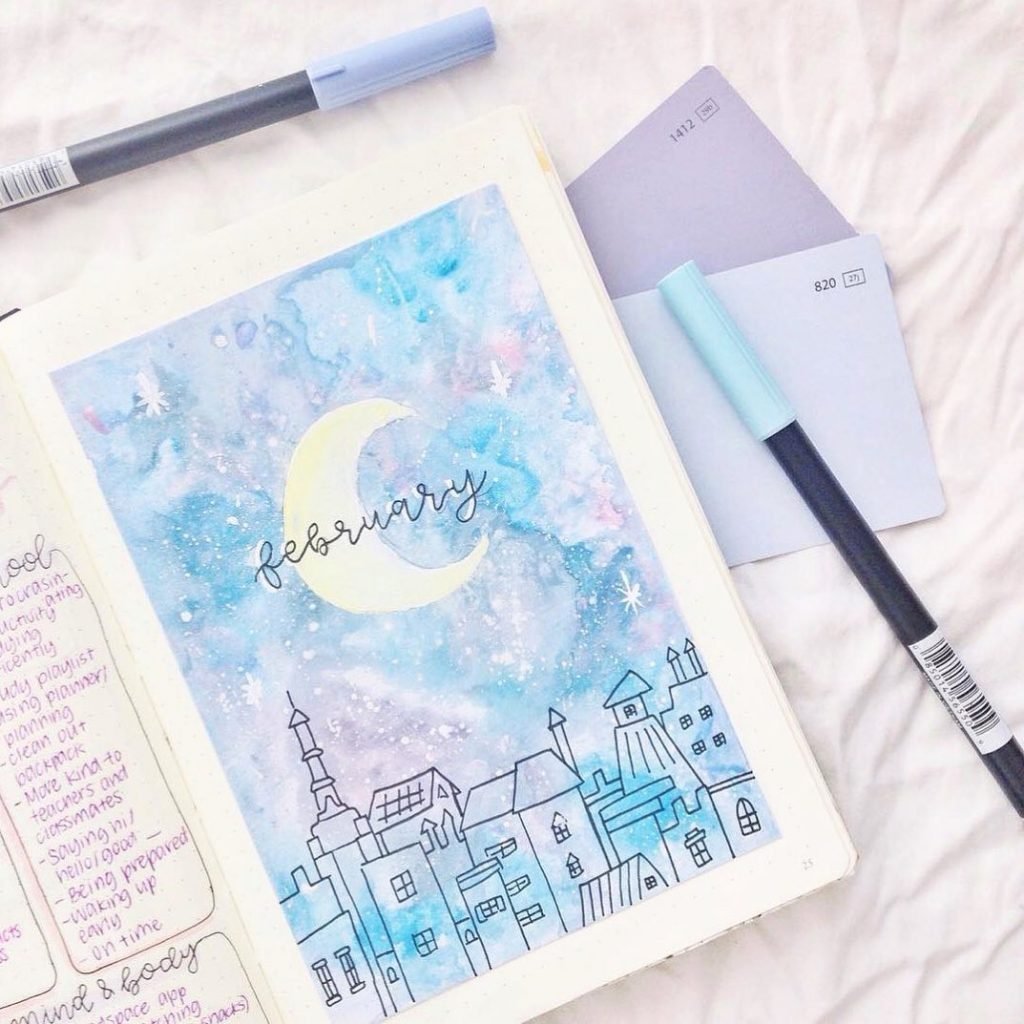 40+ Interesting February Bullet Journal Ideas For This