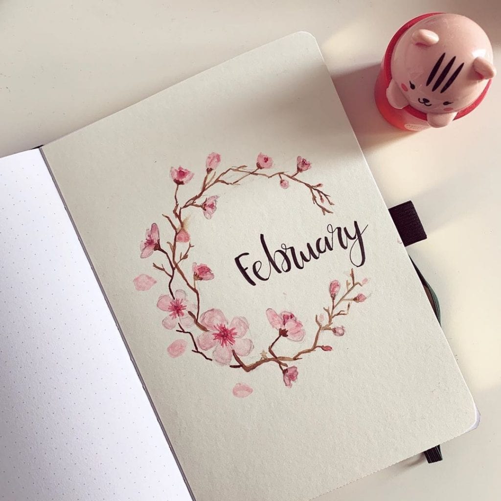 40 Interesting February Bullet Journal Ideas For This