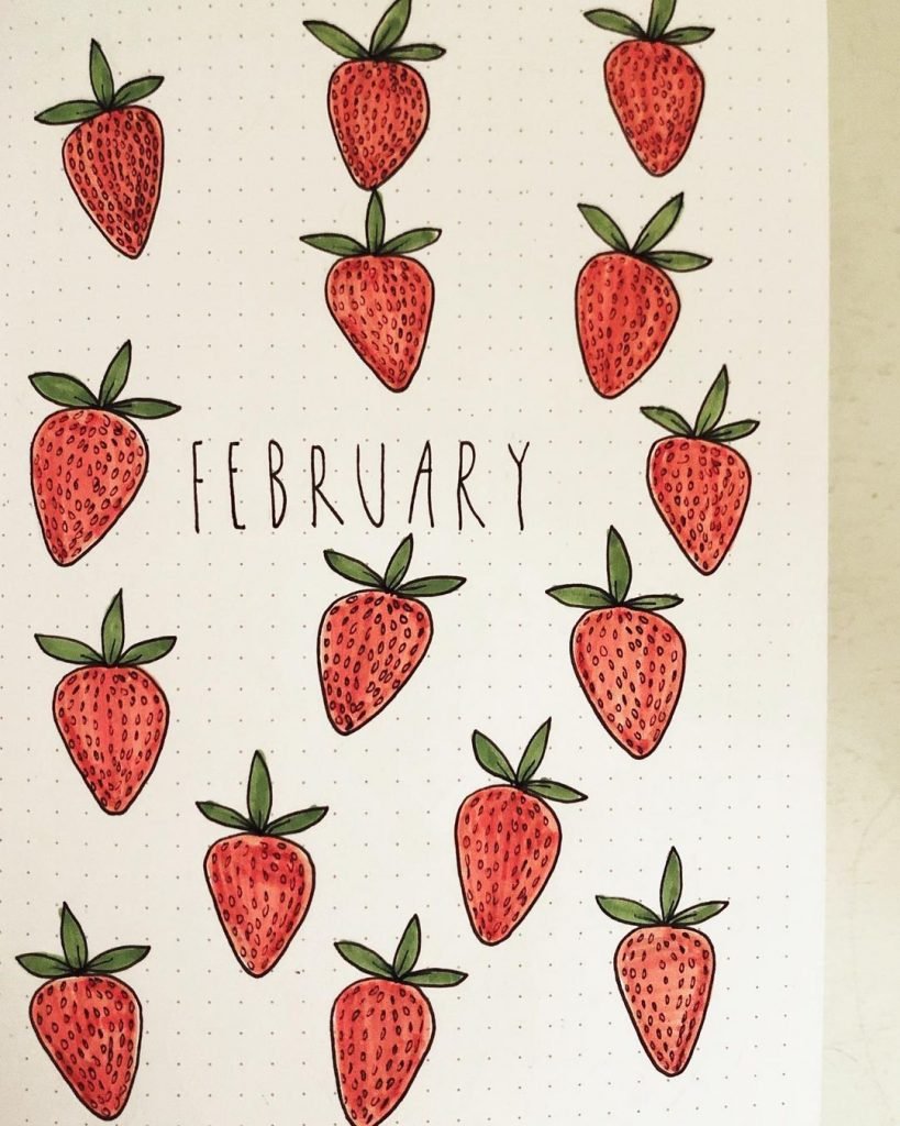 Strawberry Cover Page Ideas For February