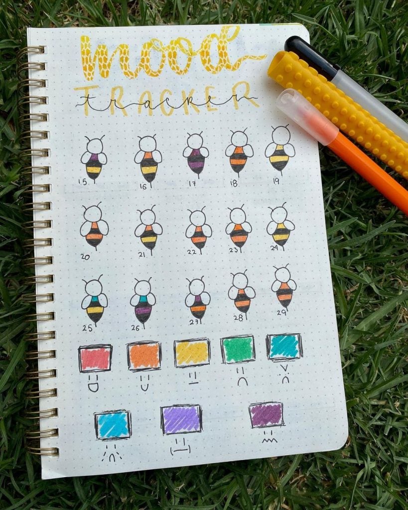 Mood tracker February Bullet Journal