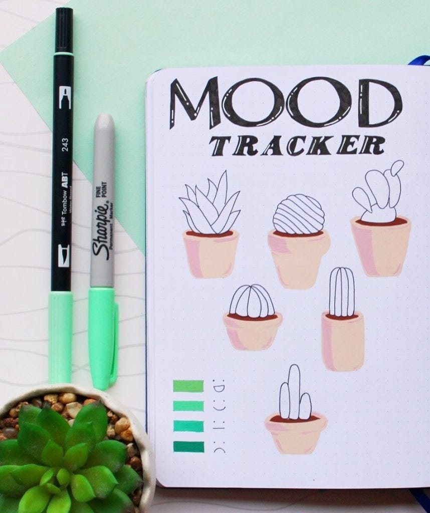 Mood tracker February Bullet Journal