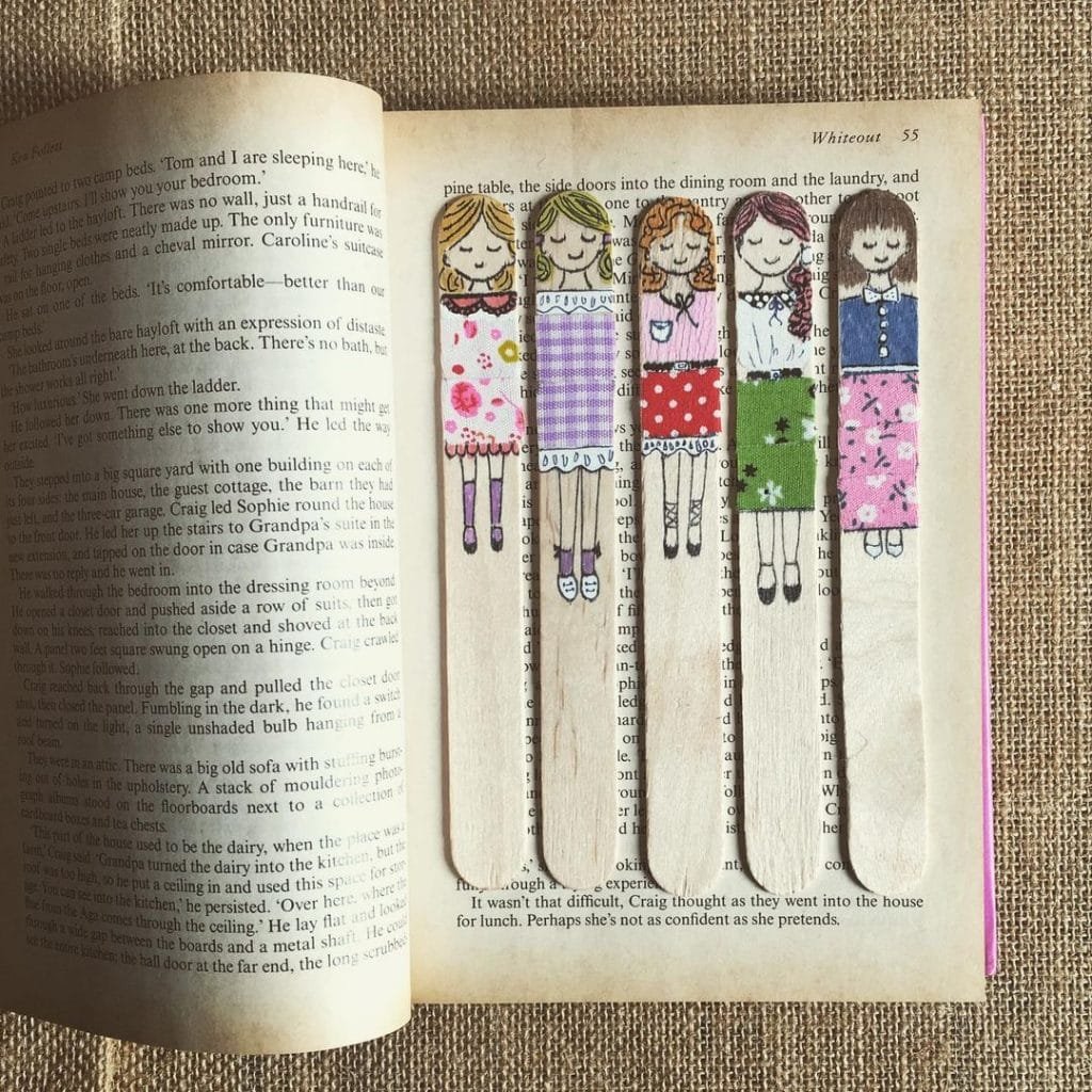 Bookmarks Popsicle stick crafts for adults