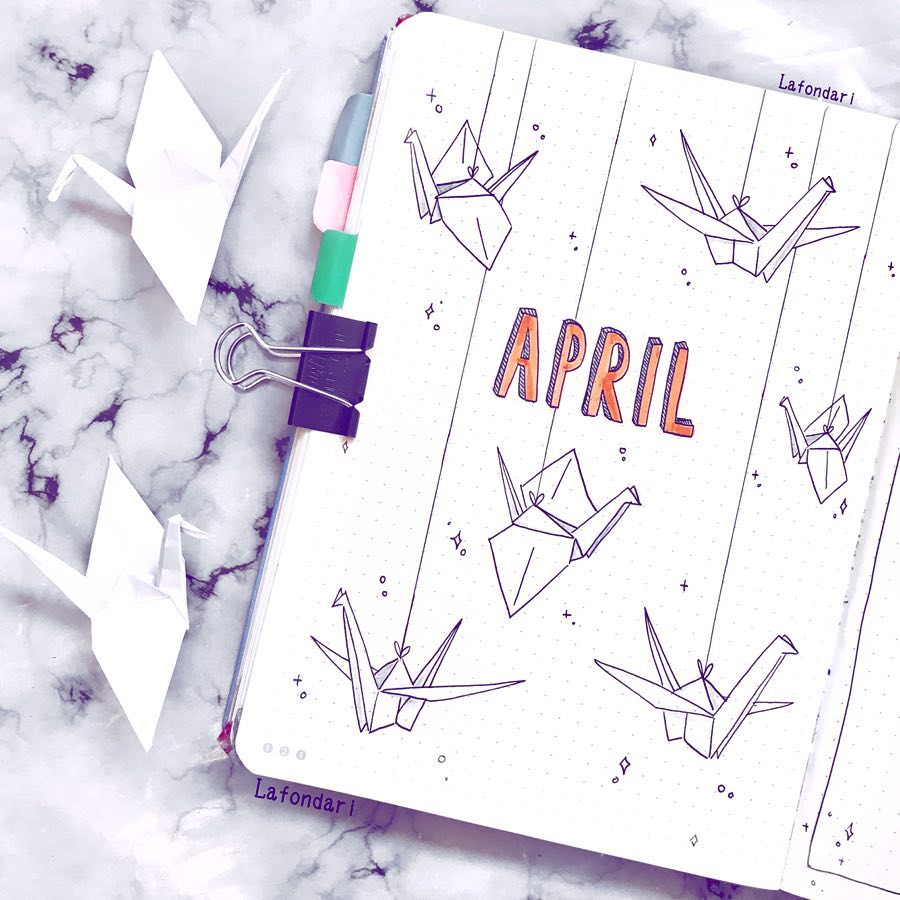 Cover Page April Bullet Journal
