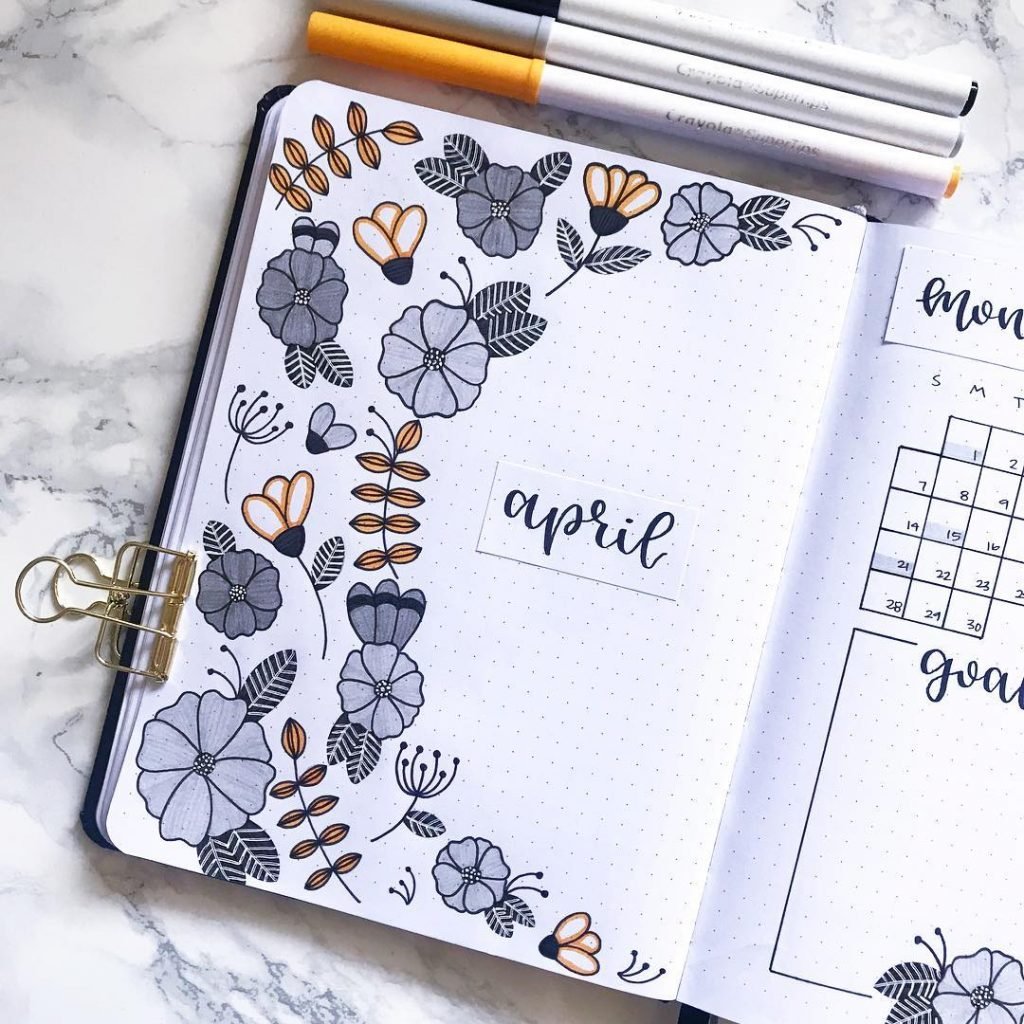 April Bullet Journal Theme