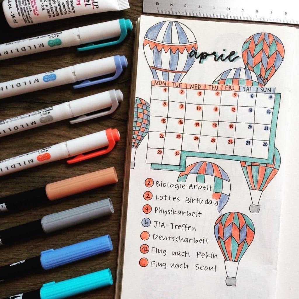 April Bullet Journal Theme