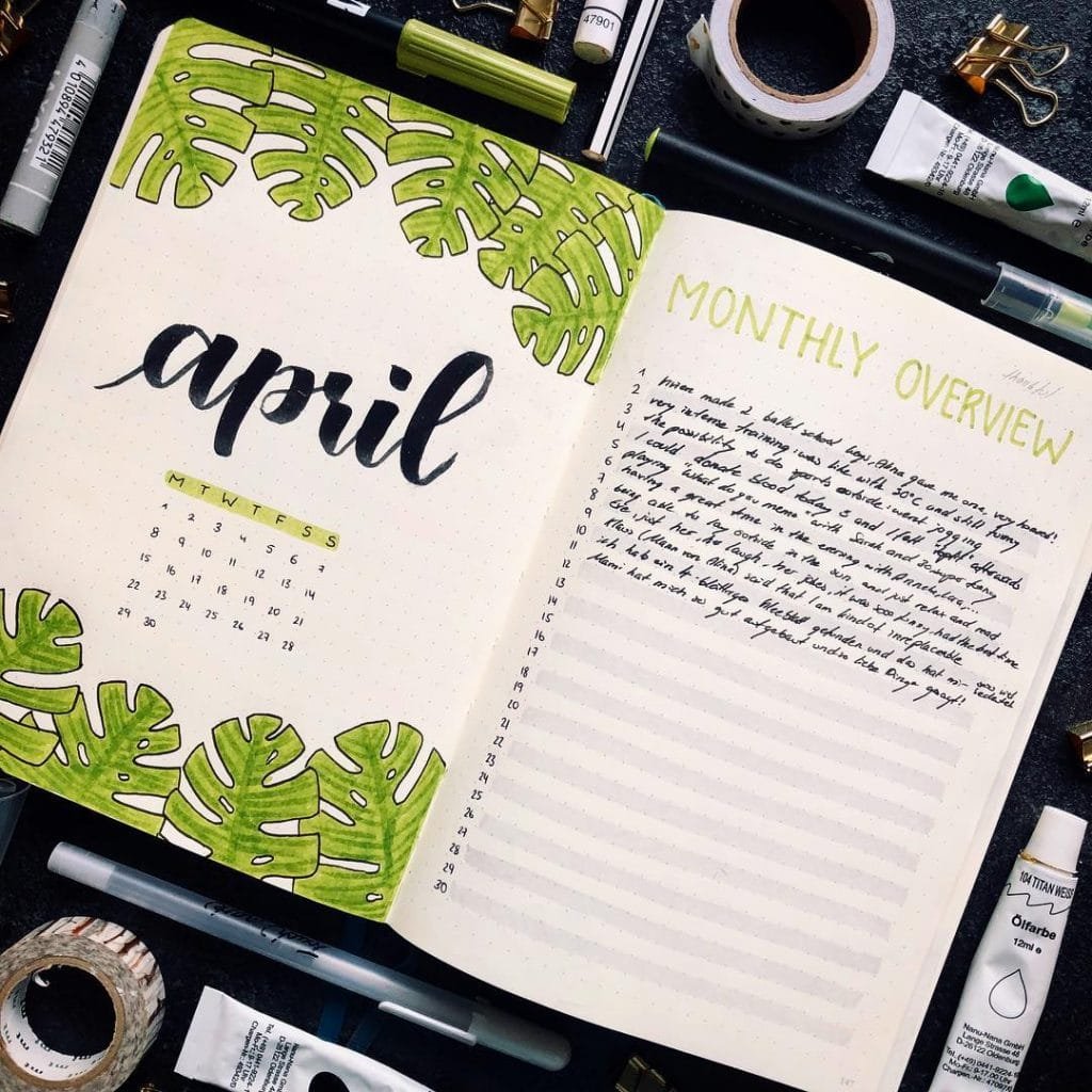 April Bullet Journal Theme