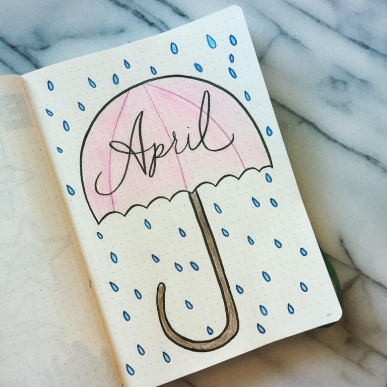 20+ Unique April Bullet Journal Ideas For This Spring