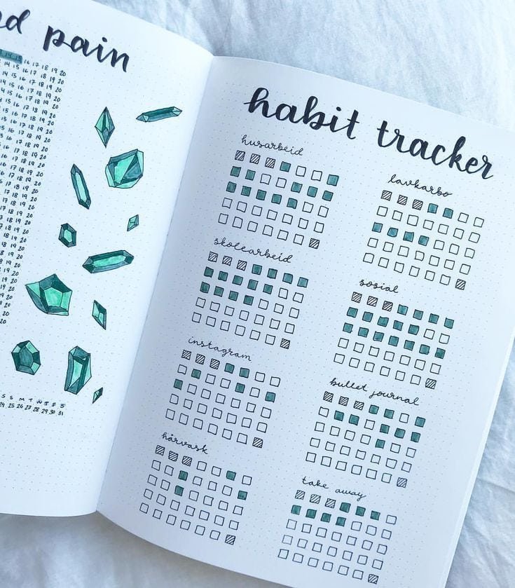 MARCH BULLET JOURNAL TRACKER IDEAS