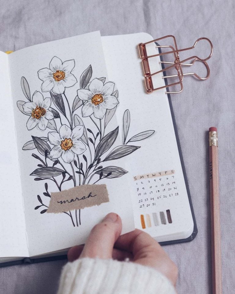 20+ March Bullet Journal Ideas To Get Creative This Spring