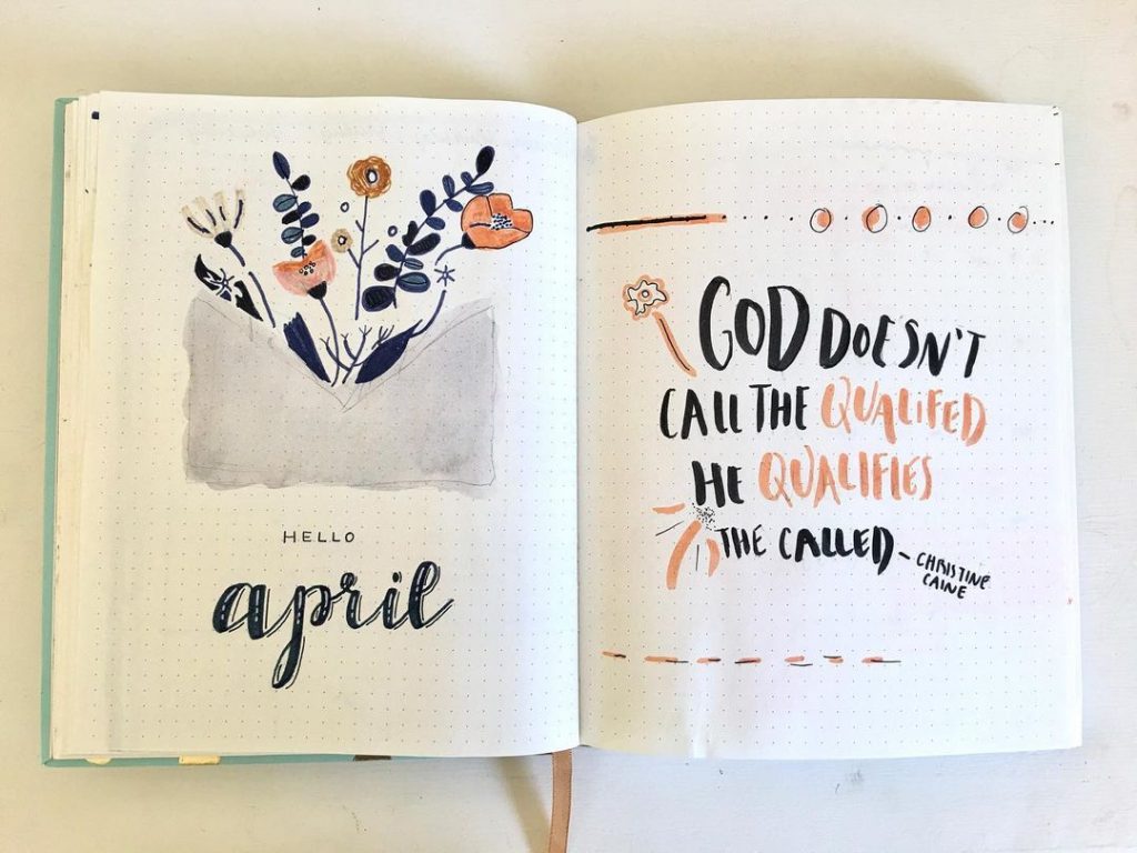 April Bullet journal quotes