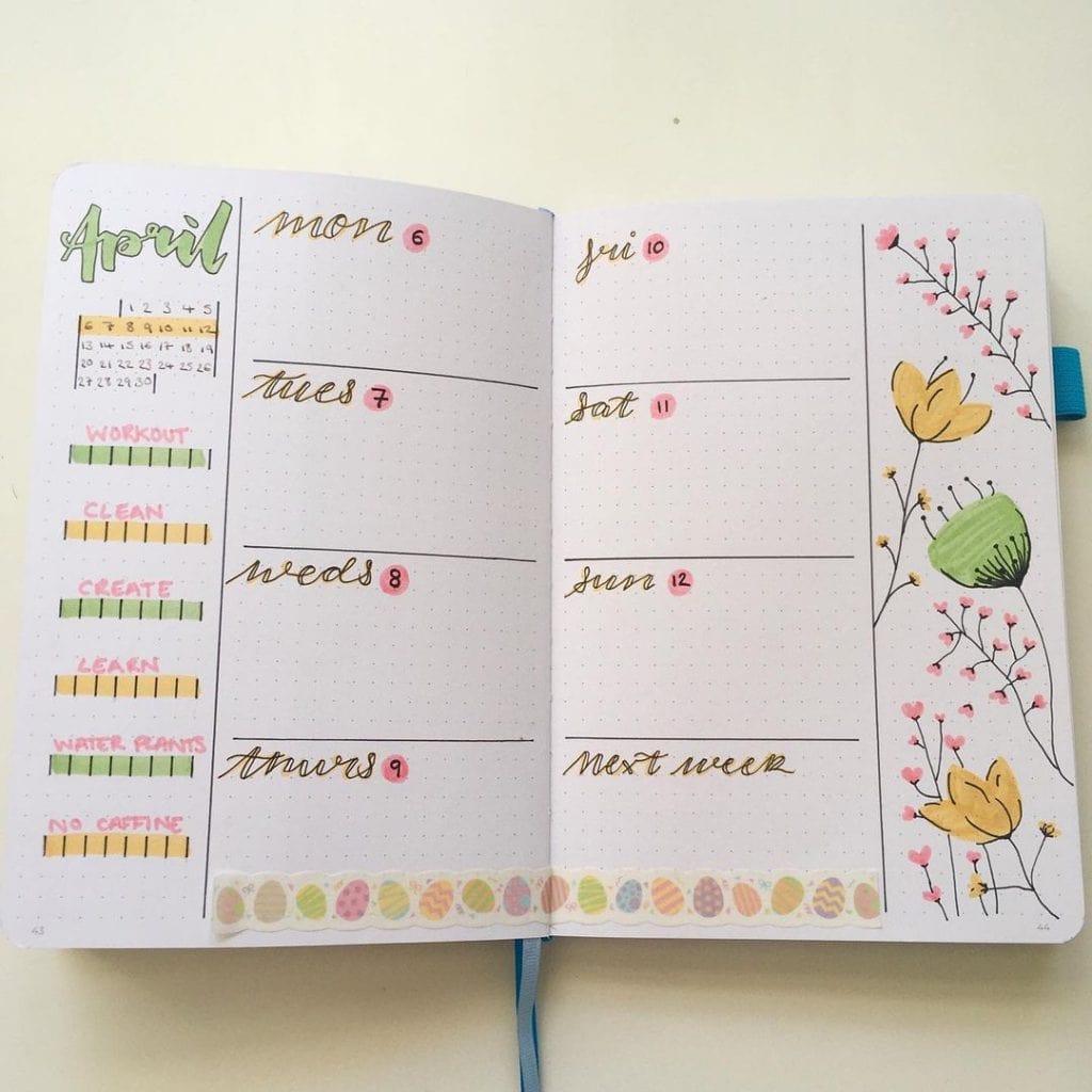 Weekly Theme Easter Bullet Journal