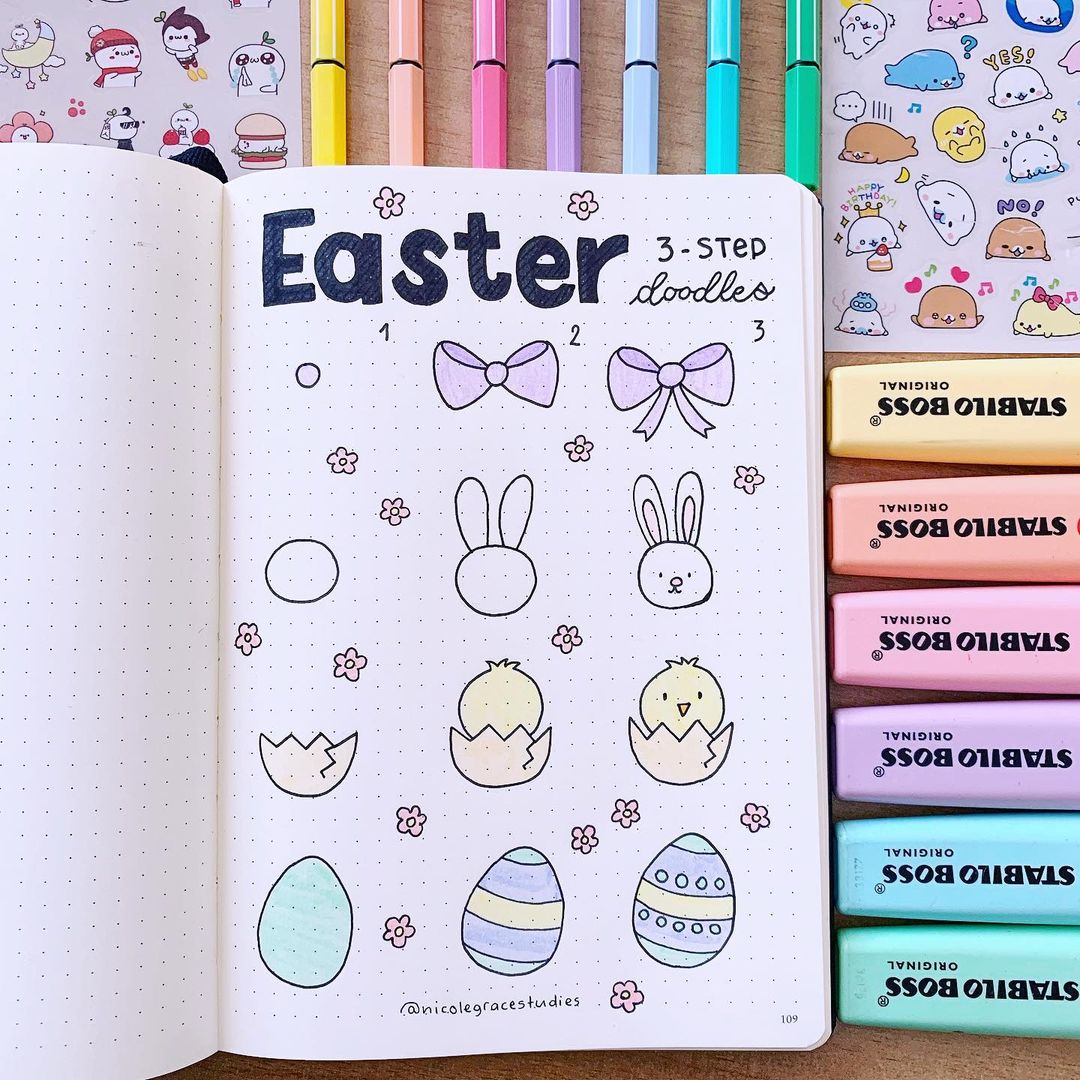 30+ Easter Bullet Journal Ideas for an Eggcellent Layout