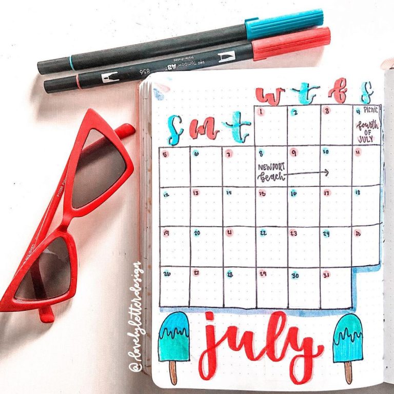 30+ Refreshing and Fun Summer Bullet Journal Ideas