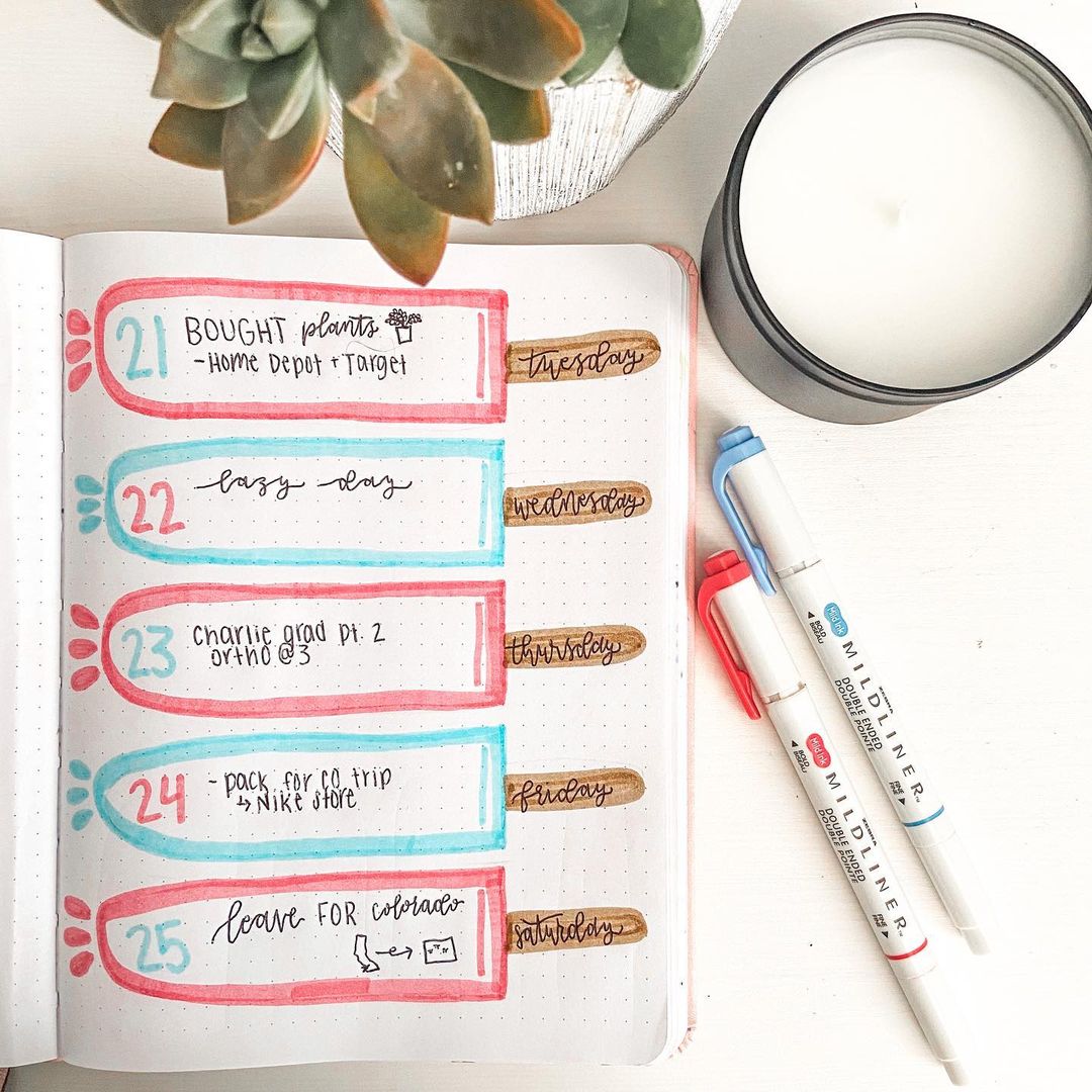 30+ Refreshing and Fun Summer Bullet Journal Ideas