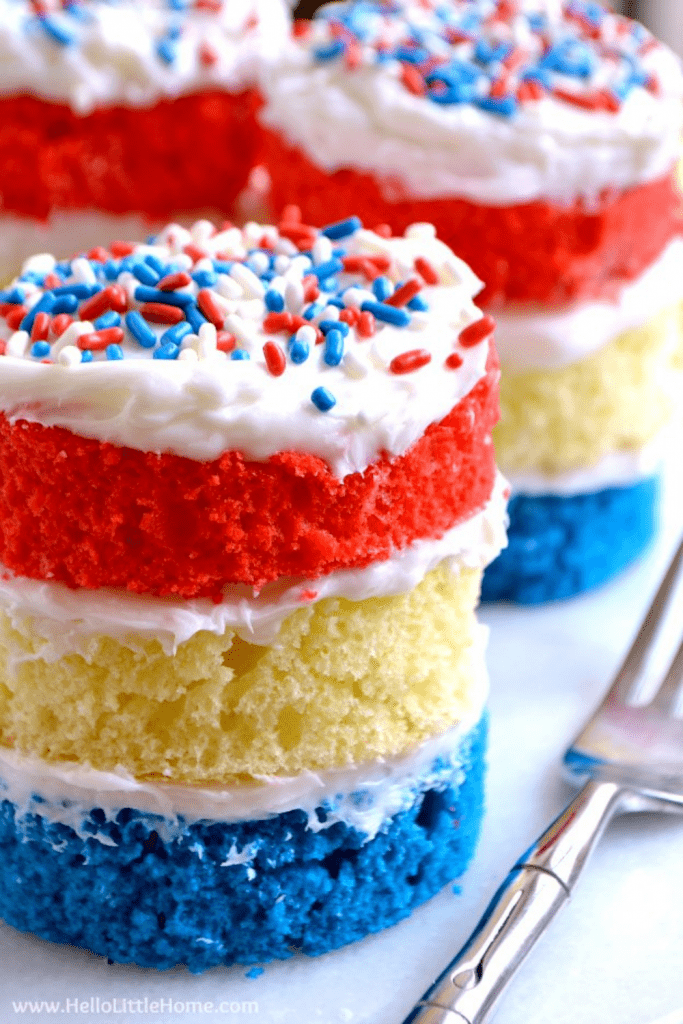 4th of July Mini Cakes Dessert Recipes