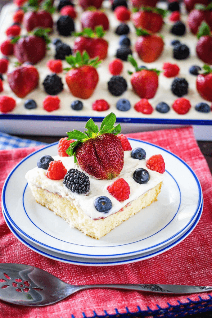 4th of July Berries Cake Dessert Recipes