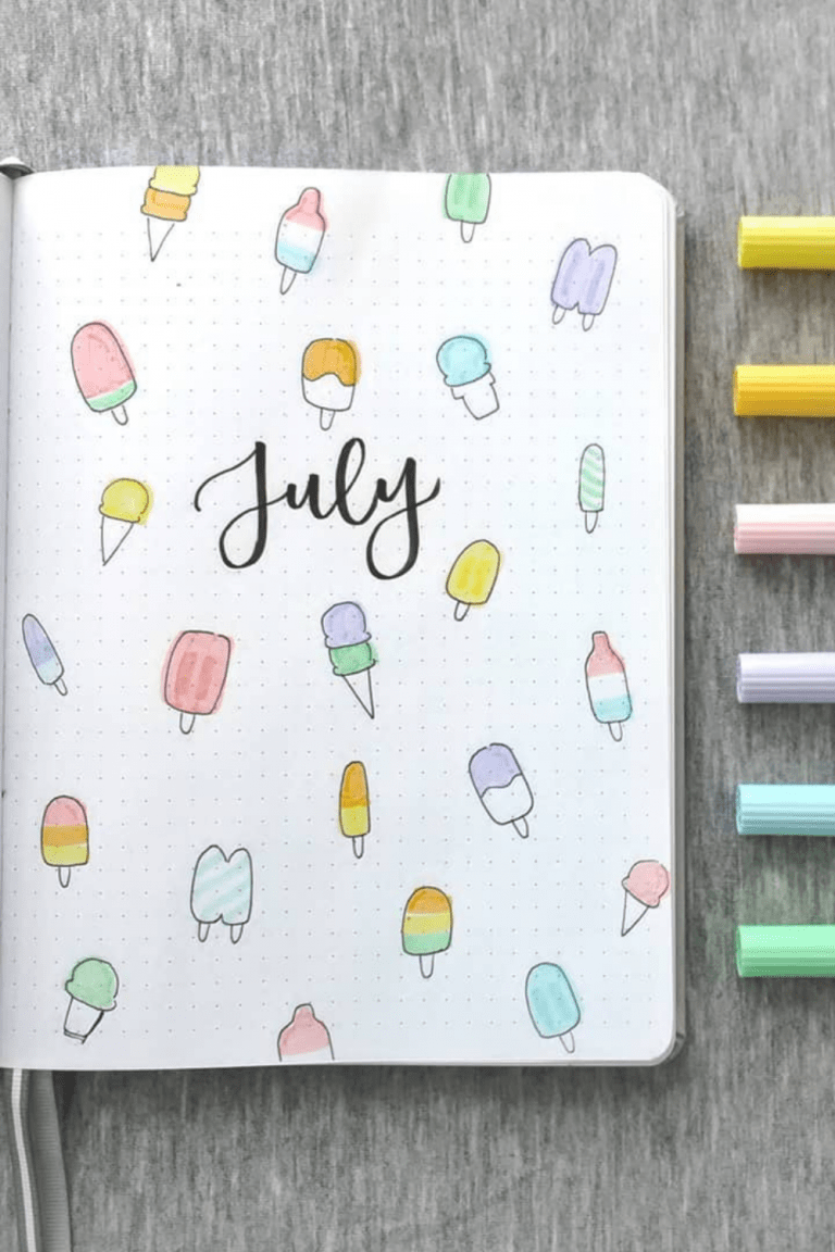 20+ Ice Cream Bullet Journal Spreads and Ideas For Summer