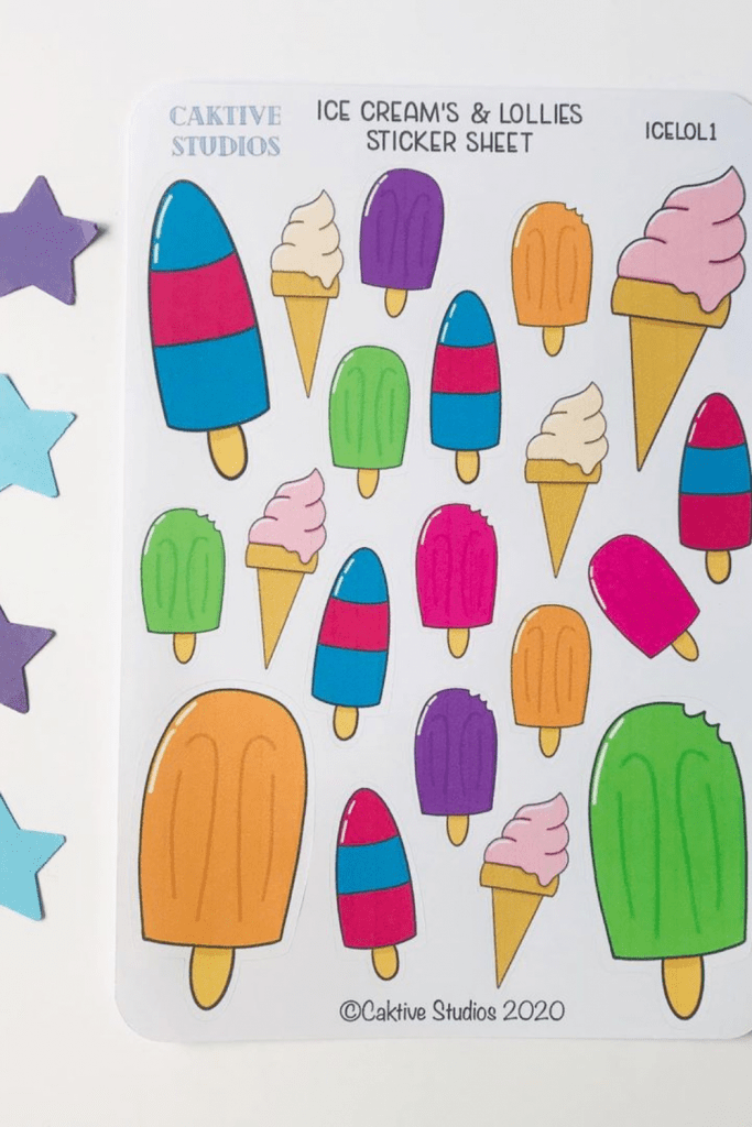 Ice Cream Bullet Journal Spreads Doodles