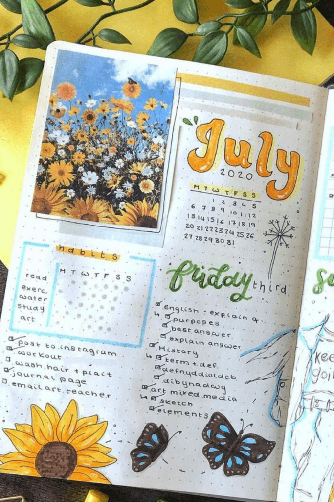 cute ways to write july