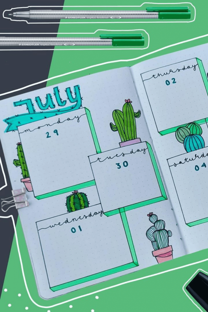 cute ways to write july