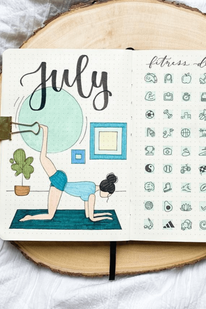 July Monthly Cover Bullet Journal