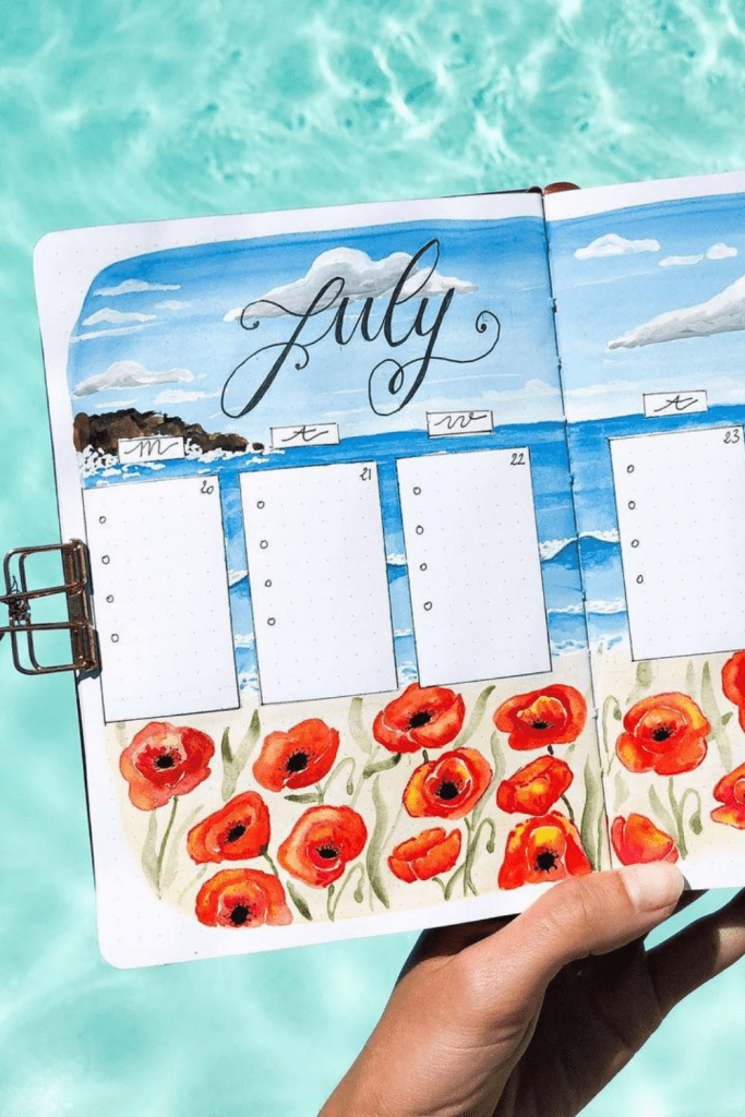 July Weekly spread Bullet Journal