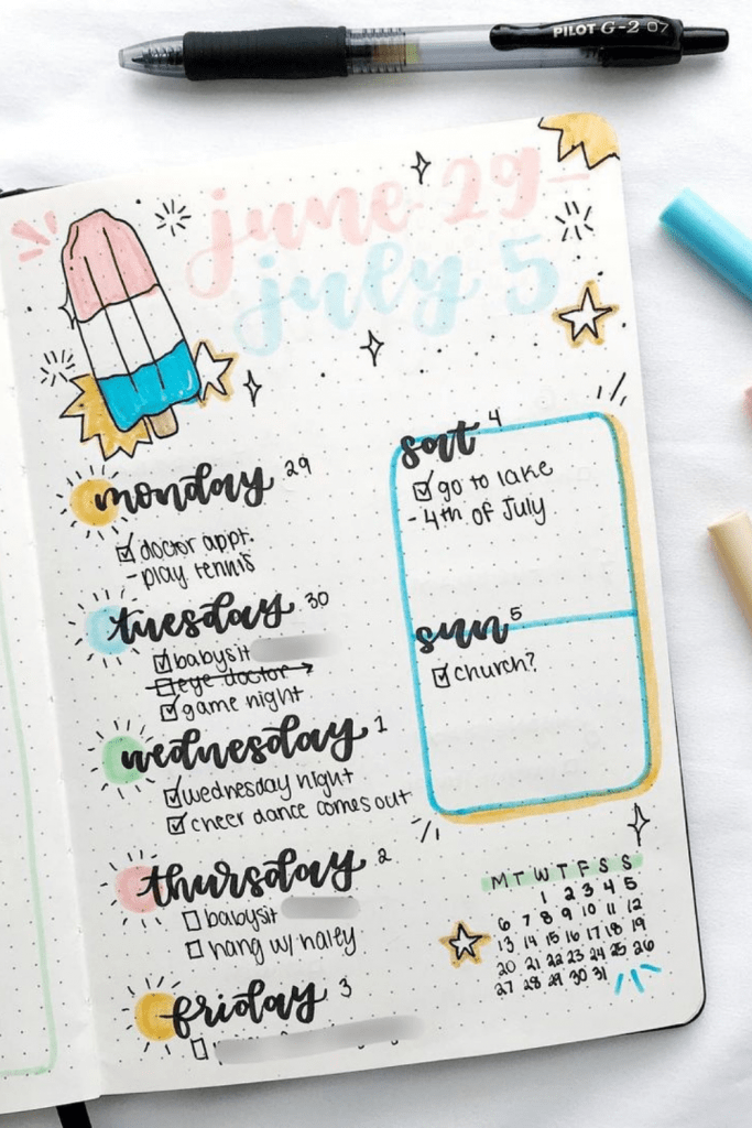 July Weekly Spreads