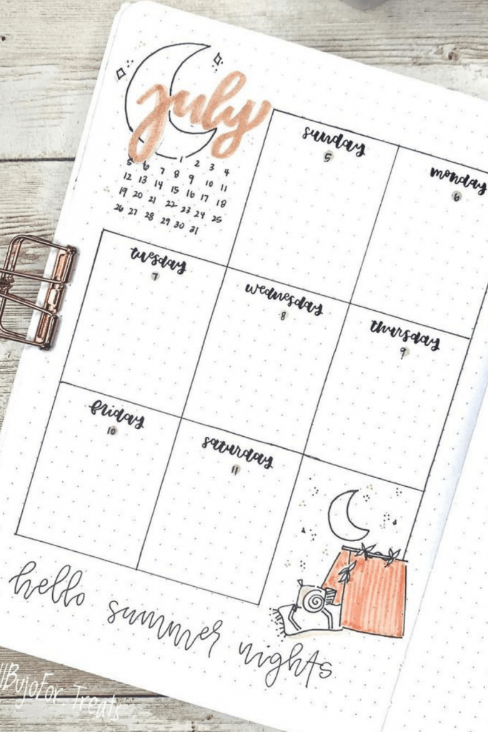 Summer Nights July Weekly Spreads