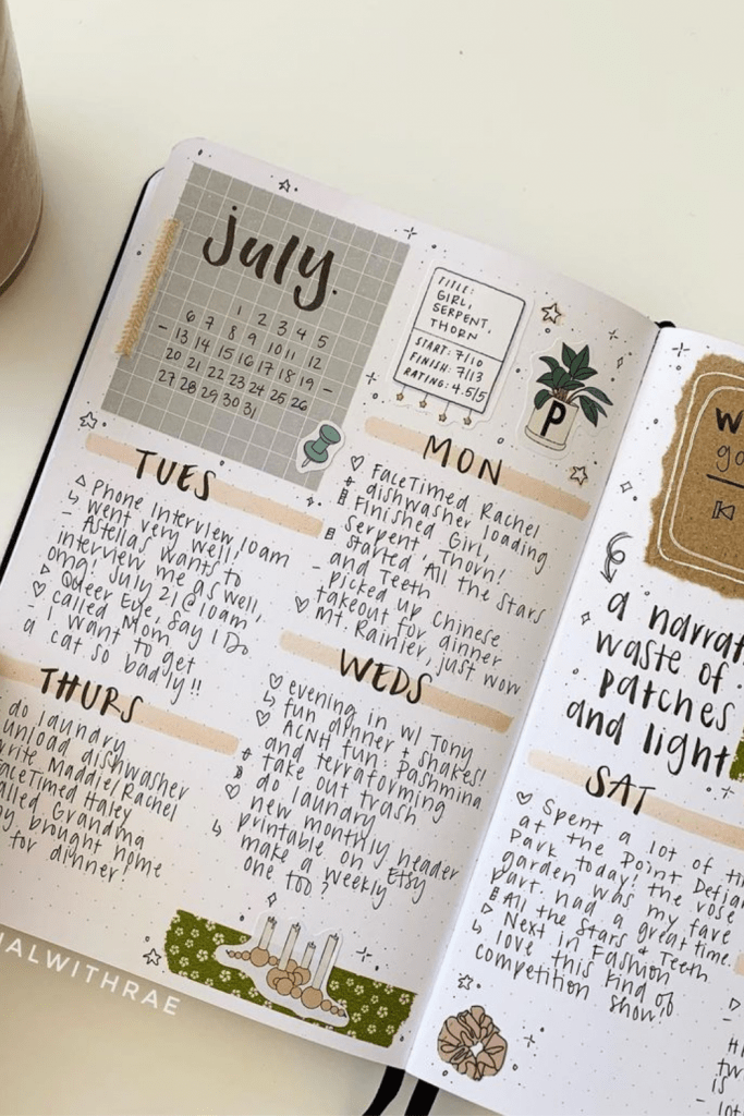 20 July Weekly Spreads Ideas To Help You Plan Better
