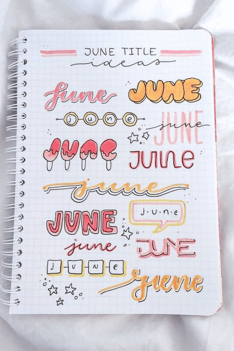 15+ June Bullet Journal Headers To Decorate your BuJo