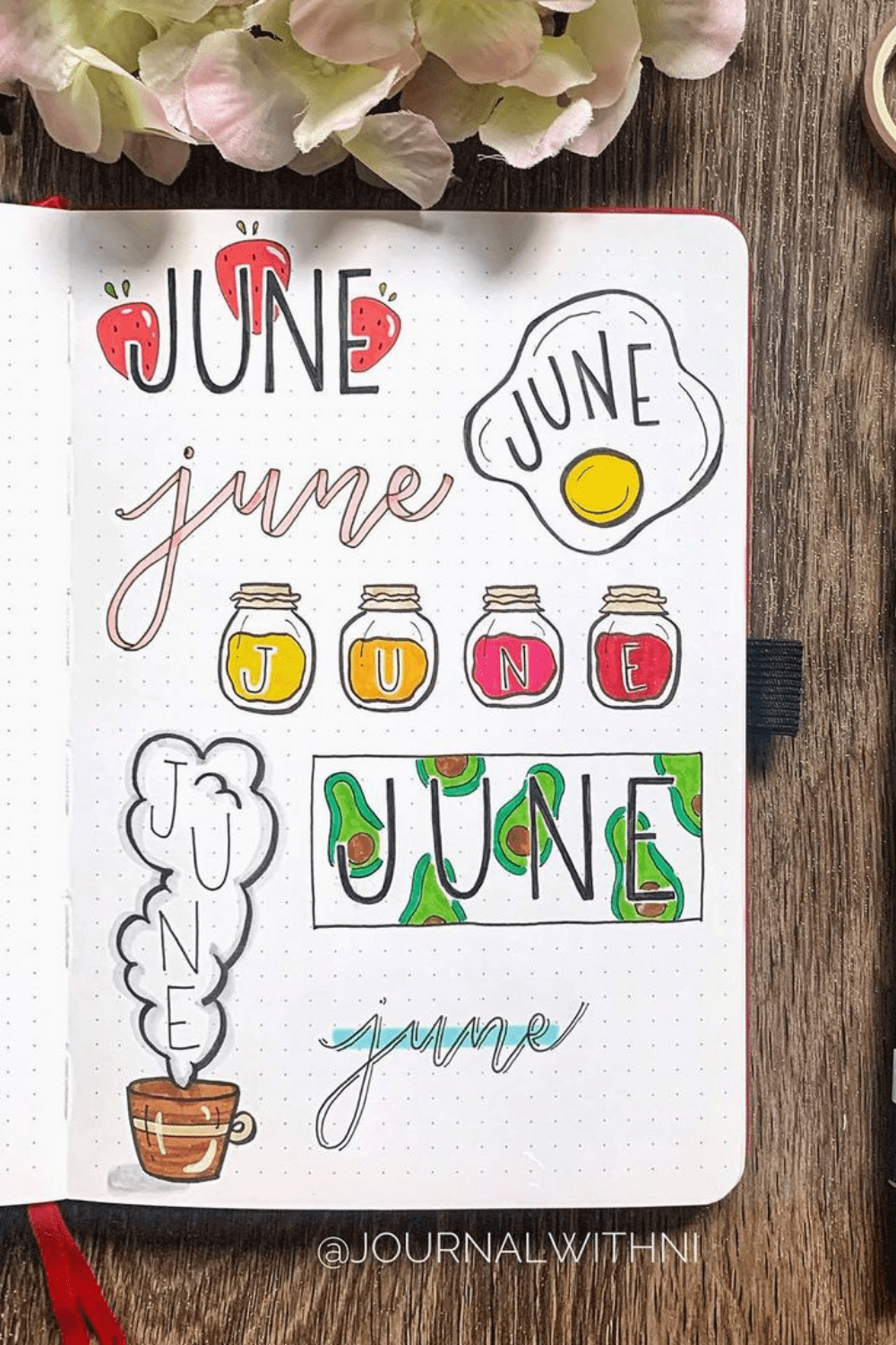 15+ June Bullet Journal Headers To Decorate your BuJo